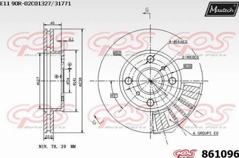 Maxtech 861096.0000 - Bremžu diski autodraugiem.lv