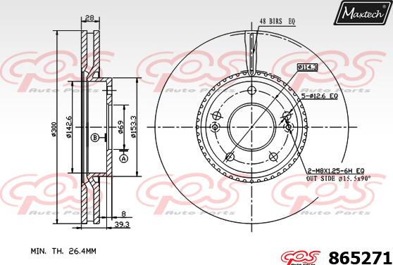 Maxtech 861091 - Bremžu diski autodraugiem.lv