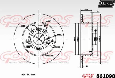 Maxtech 861098.0000 - Bremžu diski autodraugiem.lv