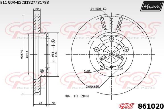 Maxtech 861014 - Bremžu diski autodraugiem.lv