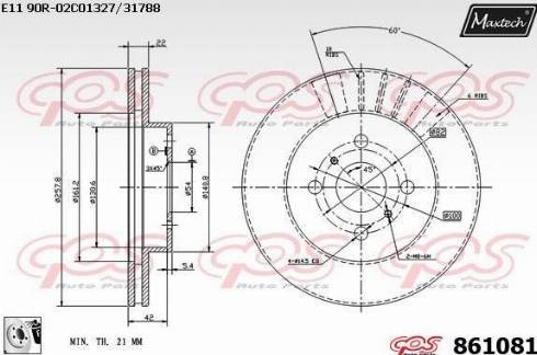 Maxtech 861081.0080 - Bremžu diski autodraugiem.lv