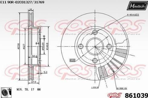 Maxtech 861039.0060 - Bremžu diski autodraugiem.lv