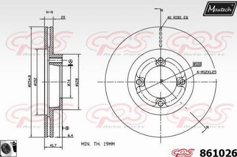 Maxtech 861026.0060 - Bremžu diski autodraugiem.lv