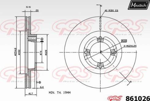 Maxtech 861026.0000 - Bremžu diski autodraugiem.lv