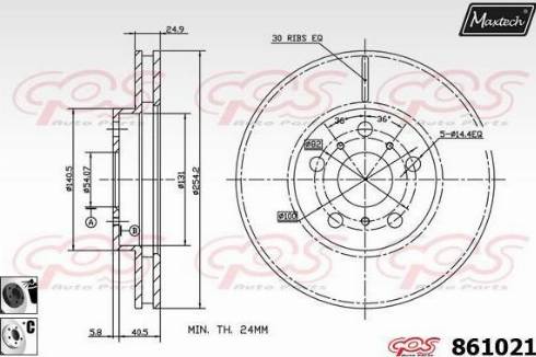 Maxtech 861021.6060 - Bremžu diski autodraugiem.lv