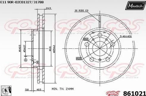 Maxtech 861021.0080 - Bremžu diski autodraugiem.lv