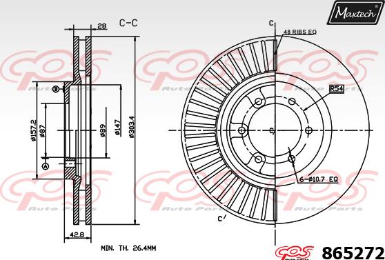 Maxtech 861105 - Bremžu diski autodraugiem.lv