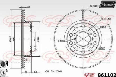 Maxtech 861102.6060 - Bremžu diski autodraugiem.lv