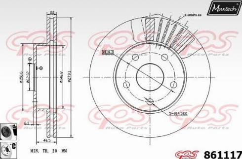 Maxtech 861117.6060 - Bremžu diski autodraugiem.lv