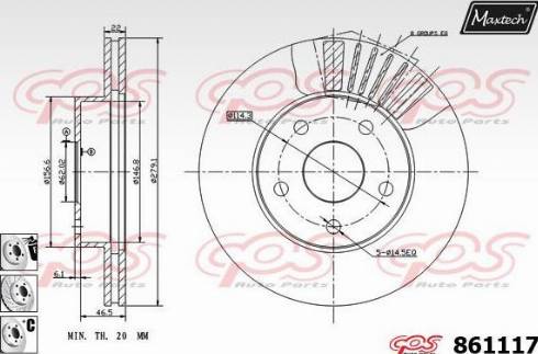 Maxtech 861117.6980 - Bremžu diski autodraugiem.lv