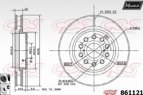 Maxtech 861121.6060 - Bremžu diski autodraugiem.lv