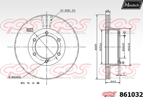 Maxtech 861127 - Bremžu diski autodraugiem.lv