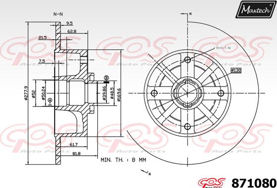 Maxtech 861349 - Bremžu diski autodraugiem.lv