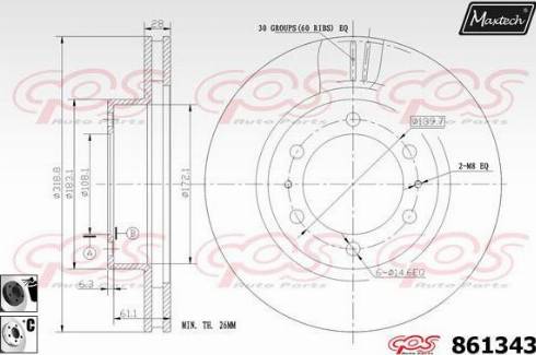 Maxtech 861343.6060 - Bremžu diski autodraugiem.lv