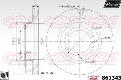 Maxtech 861343.0060 - Bremžu diski autodraugiem.lv