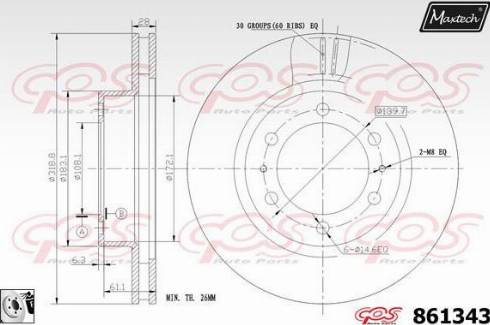 Maxtech 861343.0080 - Bremžu diski autodraugiem.lv