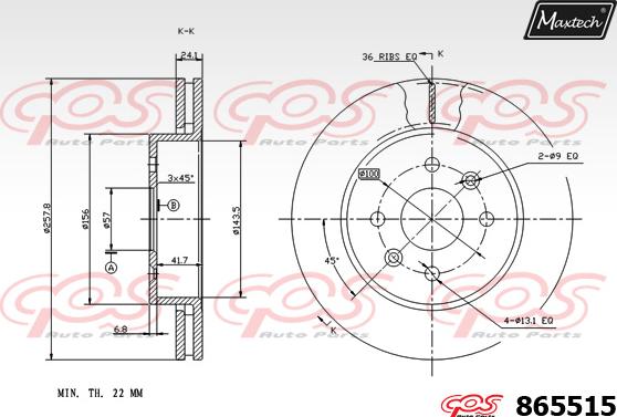 Maxtech 861343 - Bremžu diski autodraugiem.lv