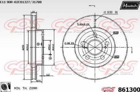 Maxtech 861300.0060 - Bremžu diski autodraugiem.lv