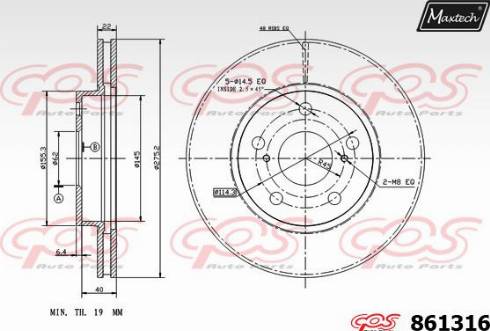 Maxtech 861316.0000 - Bremžu diski autodraugiem.lv