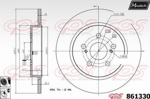 Maxtech 861330.6060 - Bremžu diski autodraugiem.lv