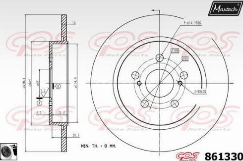 Maxtech 861330.0060 - Bremžu diski autodraugiem.lv