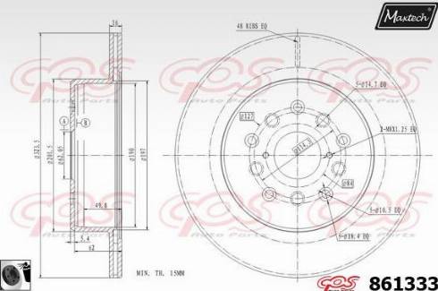 Maxtech 861333.0060 - Bremžu diski autodraugiem.lv