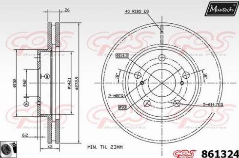 Maxtech 861324.0060 - Bremžu diski autodraugiem.lv