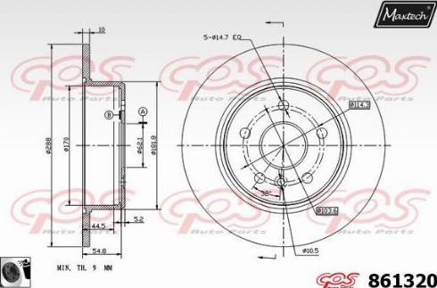 Maxtech 861320.0060 - Bremžu diski autodraugiem.lv