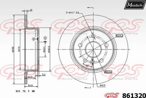 Maxtech 861320.0000 - Bremžu diski autodraugiem.lv