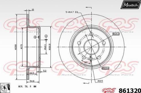 Maxtech 861320.0080 - Bremžu diski autodraugiem.lv