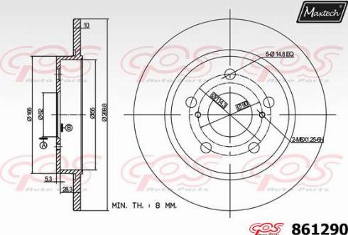 Maxtech 861290.0000 - Bremžu diski autodraugiem.lv