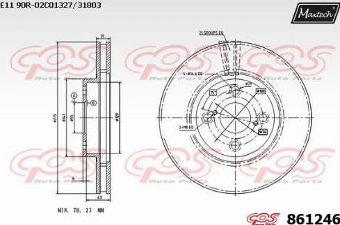 Maxtech 861246.0000 - Bremžu diski autodraugiem.lv