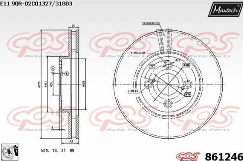 Maxtech 861246.0080 - Bremžu diski autodraugiem.lv