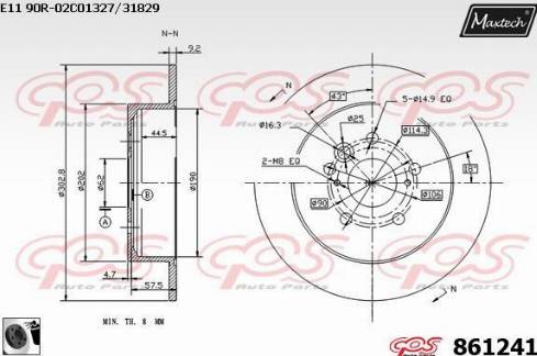 Maxtech 861241.0060 - Bremžu diski autodraugiem.lv