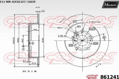 Maxtech 861241.0000 - Bremžu diski autodraugiem.lv