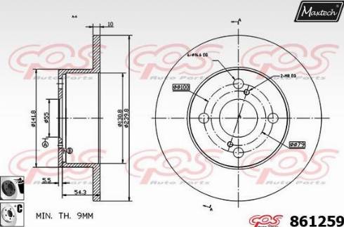 Maxtech 861259.6060 - Bremžu diski autodraugiem.lv