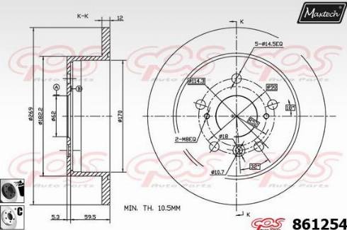 Maxtech 861254.6060 - Bremžu diski autodraugiem.lv