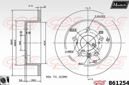 Maxtech 861254.0060 - Bremžu diski autodraugiem.lv