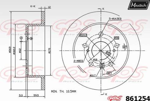 Maxtech 861254.0000 - Bremžu diski autodraugiem.lv