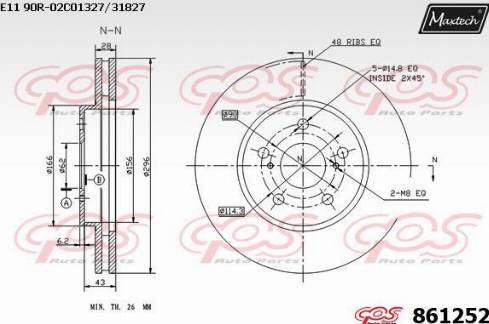 Maxtech 861252.0000 - Bremžu diski autodraugiem.lv