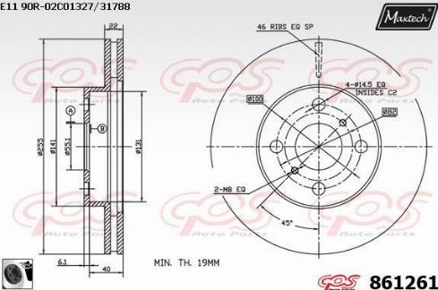 Maxtech 861261.0060 - Bremžu diski autodraugiem.lv