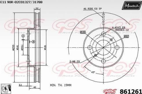 Maxtech 861261.0080 - Bremžu diski autodraugiem.lv