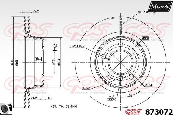 Maxtech 861268 - Bremžu diski autodraugiem.lv