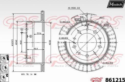 Maxtech 861215.6980 - Bremžu diski autodraugiem.lv