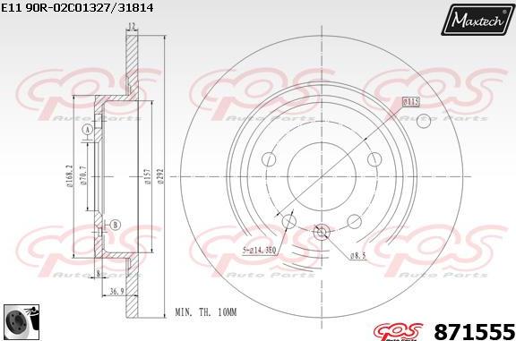 Maxtech 861215 - Bremžu diski autodraugiem.lv