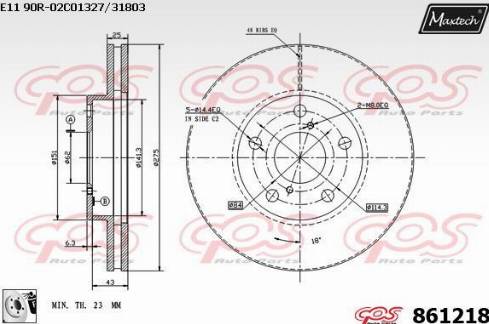 Maxtech 861218.0080 - Bremžu diski autodraugiem.lv