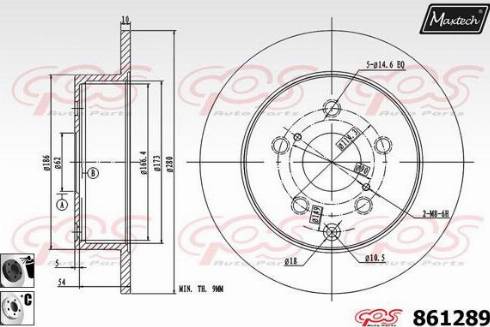 Maxtech 861289.6060 - Bremžu diski autodraugiem.lv