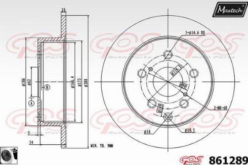 Maxtech 861289.0060 - Bremžu diski autodraugiem.lv