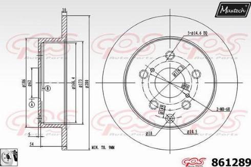 Maxtech 861289.0080 - Bremžu diski autodraugiem.lv