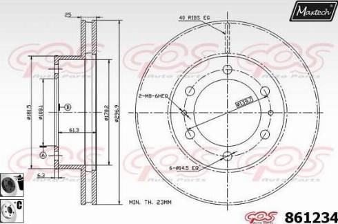 Maxtech 861234.6060 - Bremžu diski autodraugiem.lv